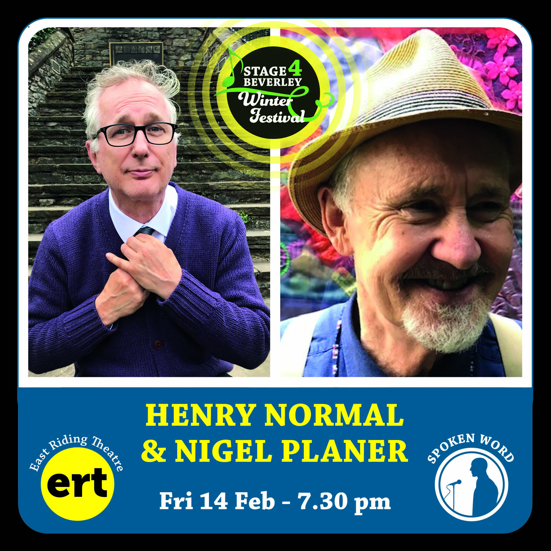 Stage4Beverley Winter Festival | Roses are Red, Violets are Blue – Henry Normal & Nigel Planer